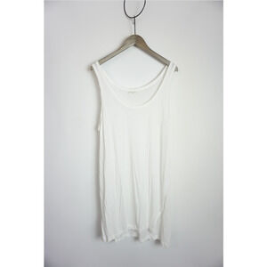 DRIES VAN NOTEN Oversized Cotton Tank Top Sleeveless T-Shirt - White - Men's M